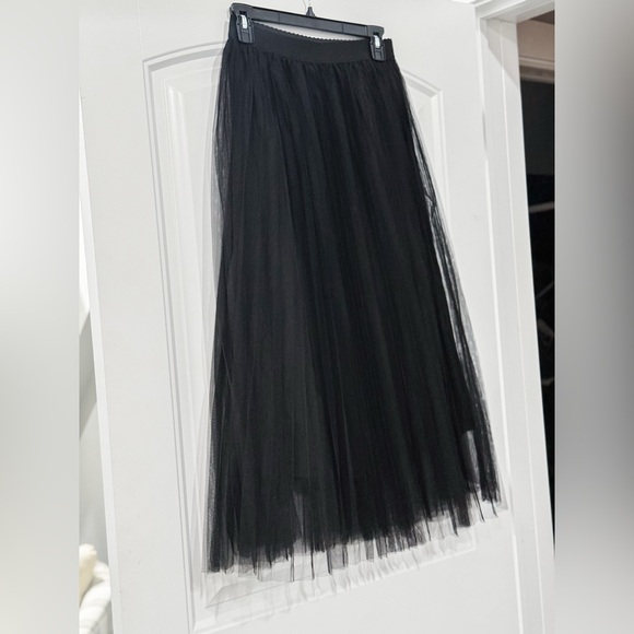 SHEIN Black A-Line Pleated Skirt - Picture 5 of 6